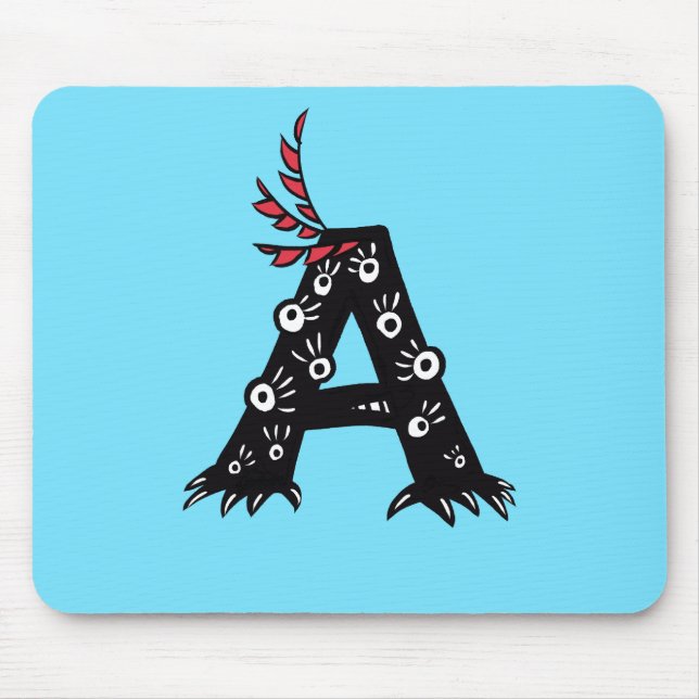 Anfangsbuchstabe ein lustige niedliche mousepad (Vorne)