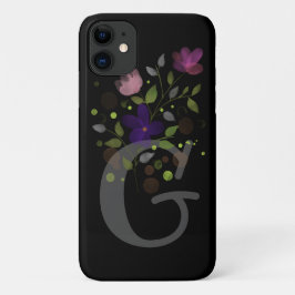 Anfangsbuchstabe G Plus Blumendesign Case-Mate iPhone Hülle