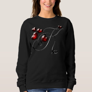 Anfangsbuchstabe K Liebe Herz Sweatshirt
