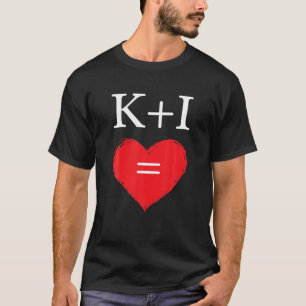 Anfangsbuchstabe K Plus I Paare Liebe Monogramm T-Shirt