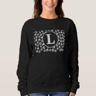 Anfangsbuchstabe L Fußbälle Muster foto Sweatshirt