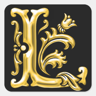 Anfangsbuchstabe L Hauptstadt Monogram Aufkleber i