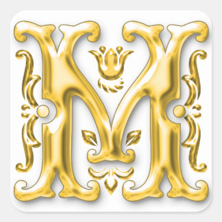 Anfangsbuchstabe M Hauptstadt Monogram Aufkleber i