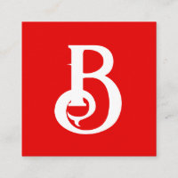 Anfangsbuchstabe Mit Monogramm Red White Classic