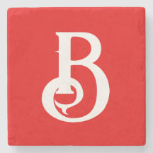 Anfangsbuchstabe Mit Monogramm Red White Classic