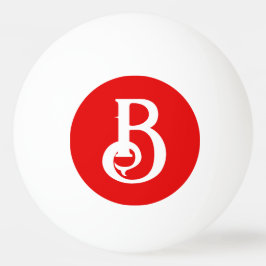 Anfangsbuchstabe Mit Monogramm Red White Classic Tischtennisball