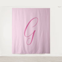 Anfangsbuchstabe Monogramm Hellrosa Schlicht Chic
