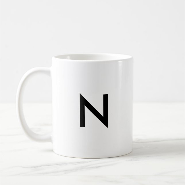 Anfangsbuchstabe Monogramm Modern Stilvoll Trend D Kaffeetasse (Links)