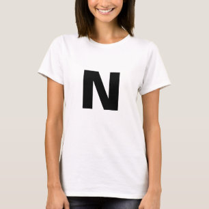 Anfangsbuchstabe Monogramm Modern Stylisch T-Shirt