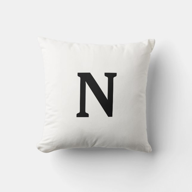 Anfangsbuchstabe Monogramm Modern Stylisch Trendig Kissen (Vorderseite)