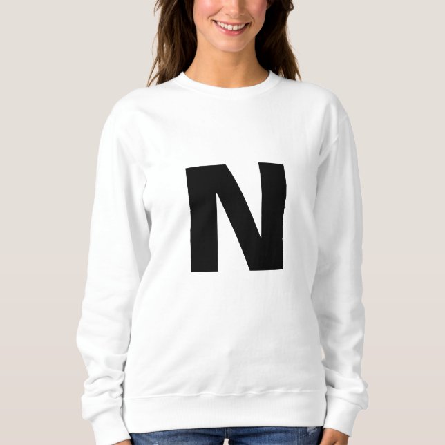 Anfangsbuchstabe Monogramm Modern Stylisch Trendig Sweatshirt (Vorderseite)