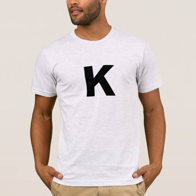 Anfangsbuchstabe Monogramm Modern Stylisch Trendig T-Shirt (Vorderseite)