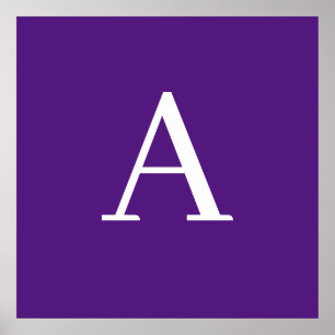 Anfangsbuchstabe Monogramm moderner Stil Lila Poster