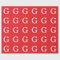 Anfangsbuchstabe Monogramm Rot Weiß Schlicht Einfa