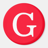 Anfangsbuchstabe Monogramm Rot Weiß Schlicht Einfa