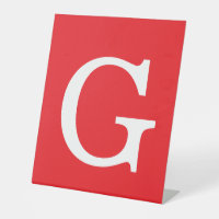 Anfangsbuchstabe Monogramm Rot Weiß Schlicht Einfa