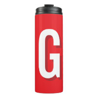 Anfangsbuchstabe Monogramm Rot Weiß Schlicht Einfa