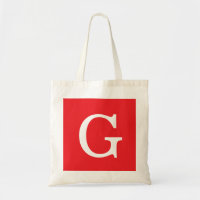 Anfangsbuchstabe Monogramm Rot Weiß Schlicht Einfa