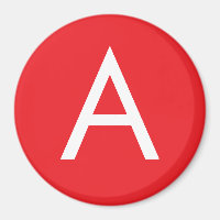 Anfangsbuchstabe Monogramm Rot Weiß Schlicht Moder