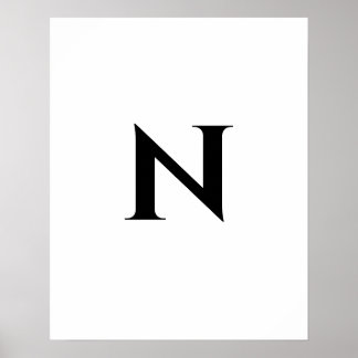 Anfangsbuchstabe Monogramm Trendiges Modernes Desi Poster