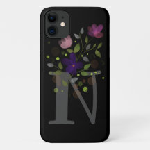 Anfangsbuchstabe N Plus Blumendesign