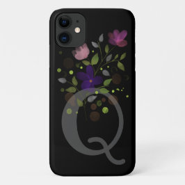 Anfangsbuchstabe Q Plus Blumendesign Case-Mate iPhone Hülle