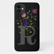 Anfangsbuchstabe R Plus Blumendesign