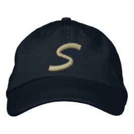 Anfangsbuchstabe S Bestickte Baseballkappe
