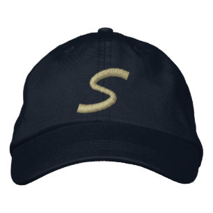 Anfangsbuchstabe S Bestickte Baseballkappe