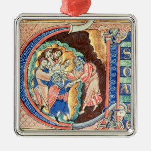 Anfangsbuchstabe "V" Visio Abdie Silbernes Ornament