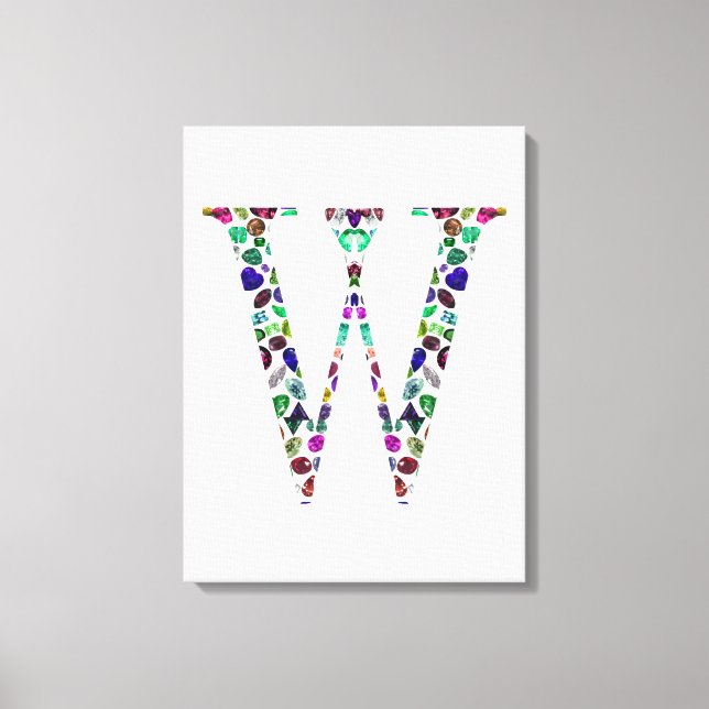 Anfangsbuchstabe W Leinwanddruck (Vorderseite)