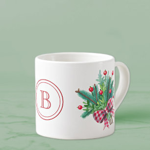 Anfangsbuchstabe, Wasserfarben-Beeren- und Grünzeu Espressotasse