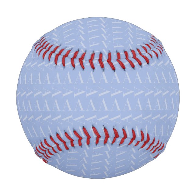 Anfangsbuchstaben A, blau Baseball (Vorderseite)