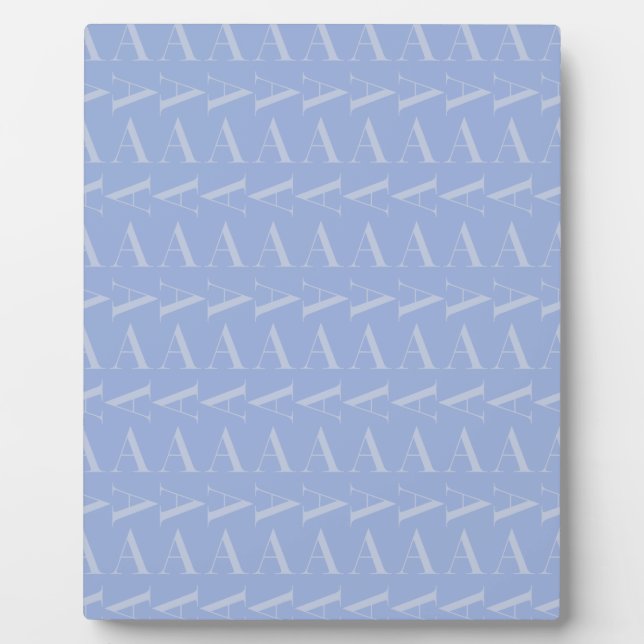 Anfangsbuchstaben A, blau Fotoplatte (Vorderseite)