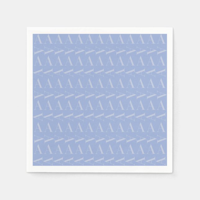 Anfangsbuchstaben A, blau Serviette (Vorderseite)