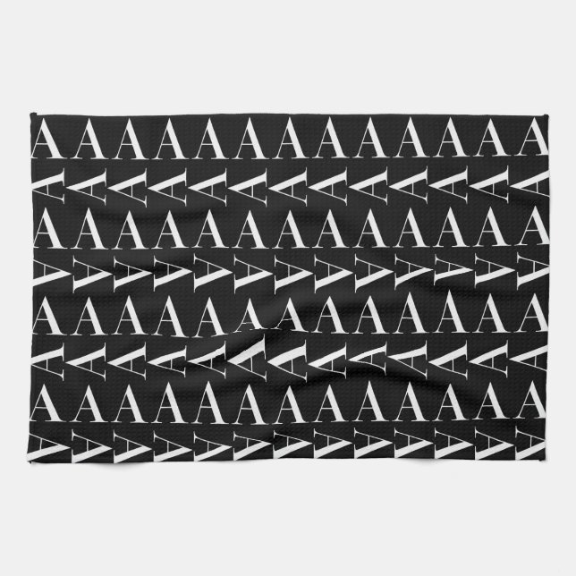 Anfangsbuchstaben A Geschirrtuch (Horizontal)