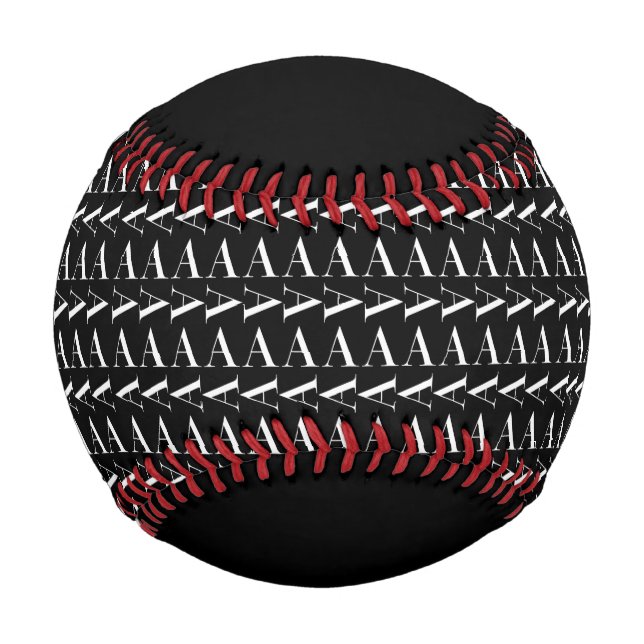Anfangsbuchstaben A, Hintergrundfarbe auswählen Baseball (Vorderseite)