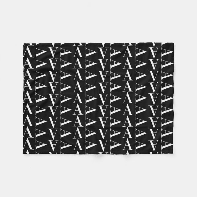 Anfangsbuchstaben A, Hintergrundfarbe auswählen Fleecedecke (Vorderseite (Horizontal))