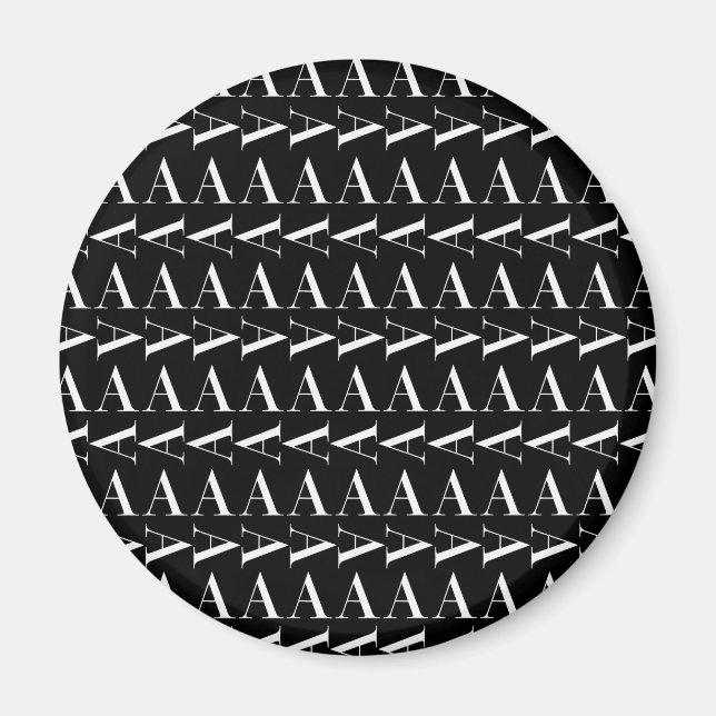 Anfangsbuchstaben A, Hintergrundfarbe auswählen Magnet (Vorne)