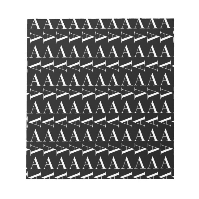 Anfangsbuchstaben A, Hintergrundfarbe auswählen Notizblock (Vorderseite)