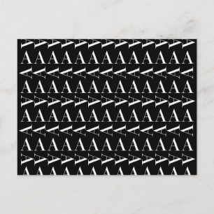 Anfangsbuchstaben A, Hintergrundfarbe auswählen Postkarte