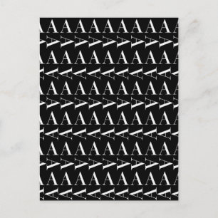Anfangsbuchstaben A Postkarte