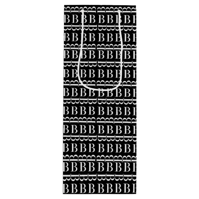 Anfangsbuchstaben B Geschenktüte Für Weinflaschen (Vorderseite)