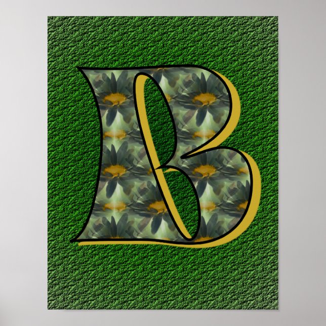 Anfangsbuchstaben B Poster (Vorne)