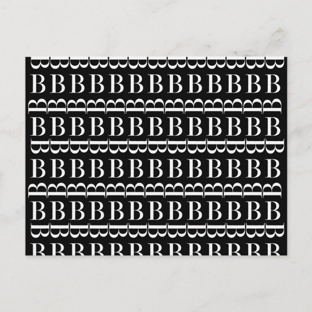 Anfangsbuchstaben B Postkarte (Vorderseite)