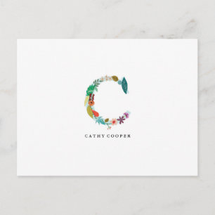 Anfangsbuchstaben - C - Flachbildschirm Postkarte