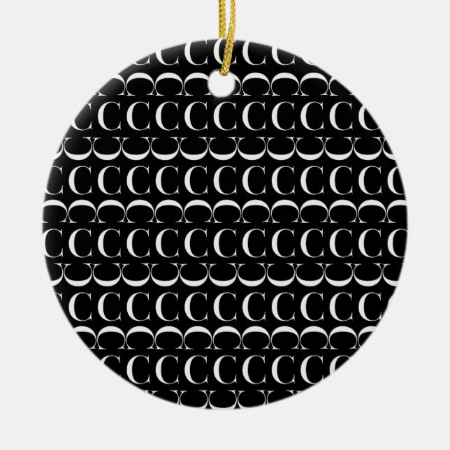 Anfangsbuchstaben C Keramikornament (Vorne)