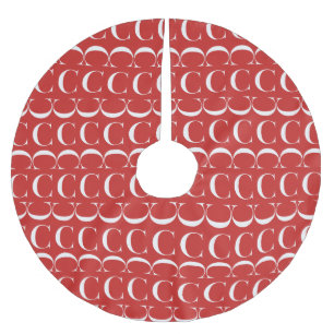 Anfangsbuchstaben C Polyester Weihnachtsbaumdecke