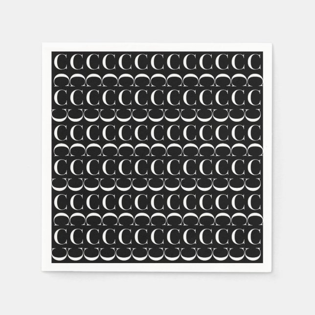 Anfangsbuchstaben C Serviette (Vorderseite)