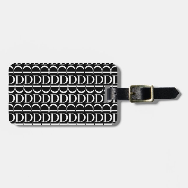 Anfangsbuchstaben D Gepäckanhänger (Vorderseite horizontal)